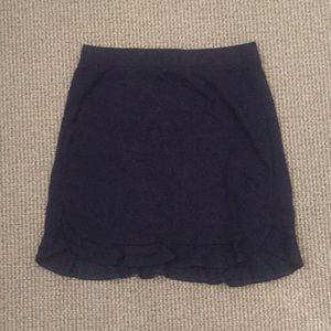 Loft Navy Pencil skirt with faux wrap